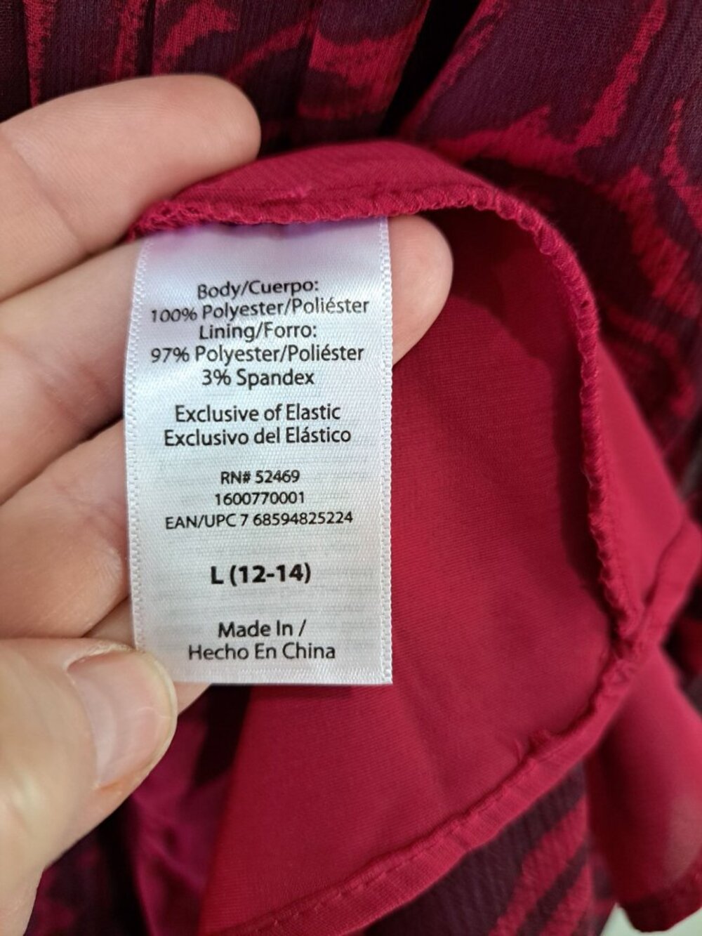 New Sofia Vergara Womens Red V-Neck Wrap Blouse Baloon Long Sheer Sleeves Large - Picture 6 of 11